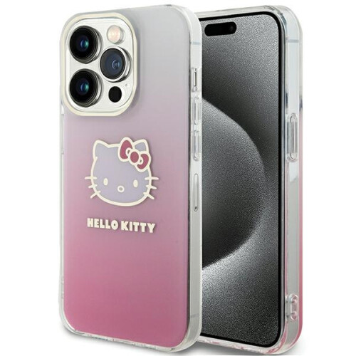Hello Kitty iPhone 15 Pro Max Hello Kitty Hårdt Etui i Gradient Pink
