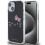 Hello Kitty iPhone 15 Hello Kitty Hårdt Etui IML Kitty Face Sort 1