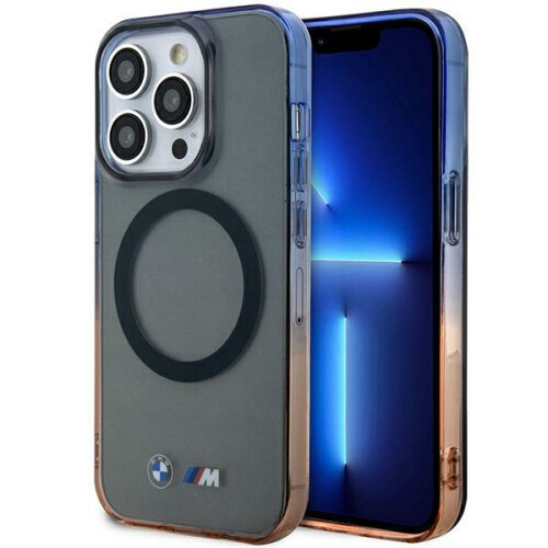 BMW iPhone 14 Pro Max BMW Gradient Bumper MagSafe Hülle Grau