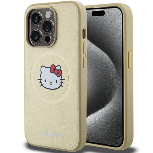 Hello Kitty iPhone 15 Pro Max Hello Kitty MagSafe bőrtok, arany