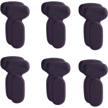 (Black 6pcs, -) 6 kpl liukuesteisiä kantapäänsuojuksia, tyynysuojuksia löysille kengille