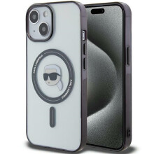 Custodia trasparente MagSafe per iPhone 15 Plus di Karl Lagerfeld