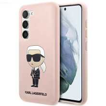 Custodia rosa Karl Lagerfeld Ikonik per Samsung Galaxy S23 Plus
