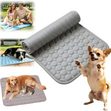 (Gray, Large) 2026 Eisseide Hunde Kühlmatte, Druckaktiviert, Waschbar, Tragbar, Rosa, X-Large, Haustier, Sommer, Schlafmatte