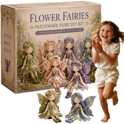(set e, -) Kit de costura de hadas de flores, set A