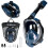 Maschera subacquea integrale antiappannamento - S/M blu M01 1