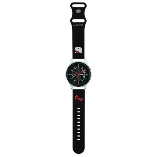 Hello Kitty Hello Kitty Silikone Kitty Hoved Smartwatch Rem 22mm Sort