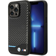 iPhone 13 Pro Max Hülle BMW Leder Carbon Schwarz