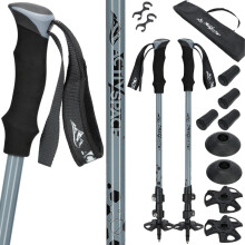 Bastones de trekking ajustables grises - Estándar K01
