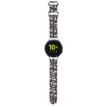 20 mm-es Hello Kitty szilikon okosóra szíj, fekete fejjel és szíjakkal
