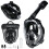 Maschera subacquea integrale antiappannamento - S/M - nera M03 1