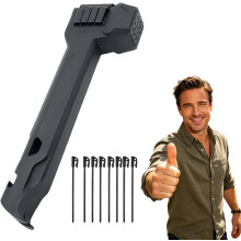 (black, -) Camping Hammer with 8 Pegs, Stake Driver & Puller