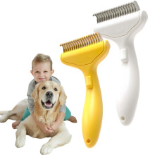 (2pcs d, -) Undercoat Rake Dematting Pet Brush, 4mix Deshedding Comb