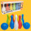 Farvede bowlingkegler 1