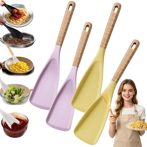 (4pcs b, -) 4 spatules silicone, C
