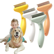 (4mix, -) Undercoat Rake Dematting Pet Brush, 4mix Deshedding Comb