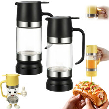 (2pcs black, -) 2026 Honigspender, Gelb, 2 Stück, Glas, Tropffrei, Basis, Sirup, Kaffee, Tee, Pfannkuchen, Frühstück, Backen
