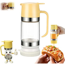 (yellow, -) 2026 Honigspender, Gelb, 2 Stück, Glas, Tropffrei, Basis, Sirup, Kaffee, Tee, Pfannkuchen, Frühstück, Backen