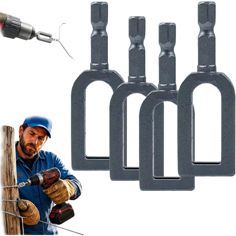 (4Pcs B, -) 4/8Pcs Electric Drill Wire Twister, Fencing Rebar Tying A 5437706643029