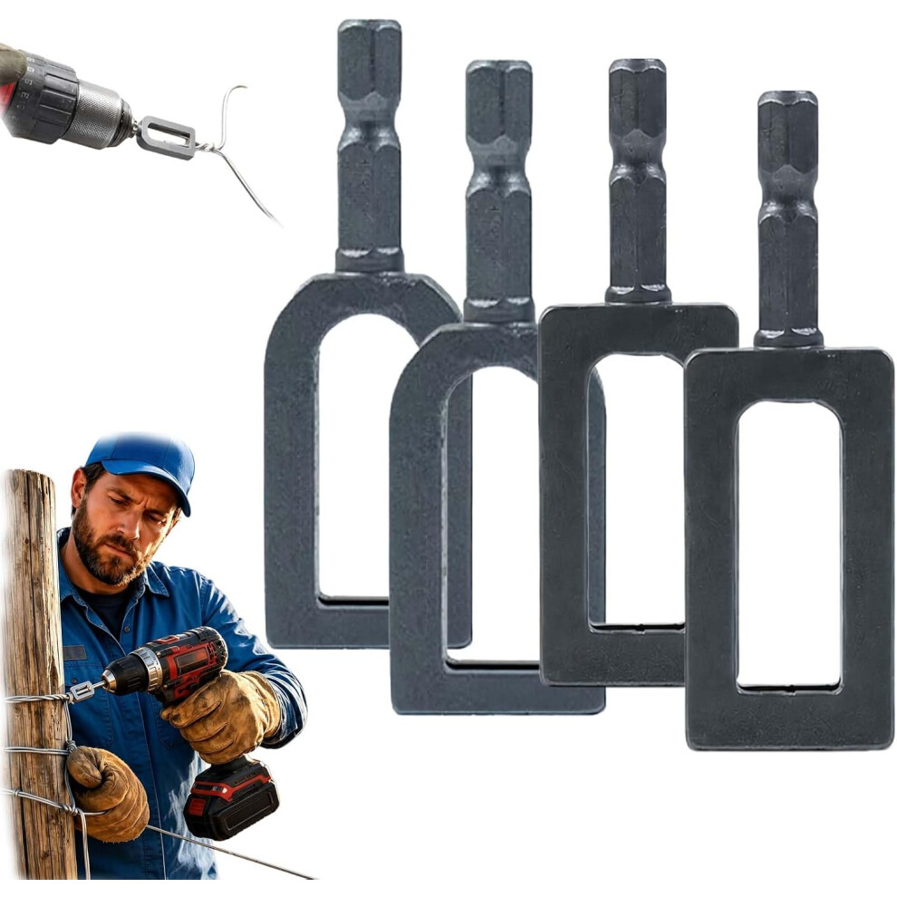 (4Pcs Mix, -) 4/8Pcs Electric Drill Wire Twister, Fencing Rebar Tying A 5437706643012