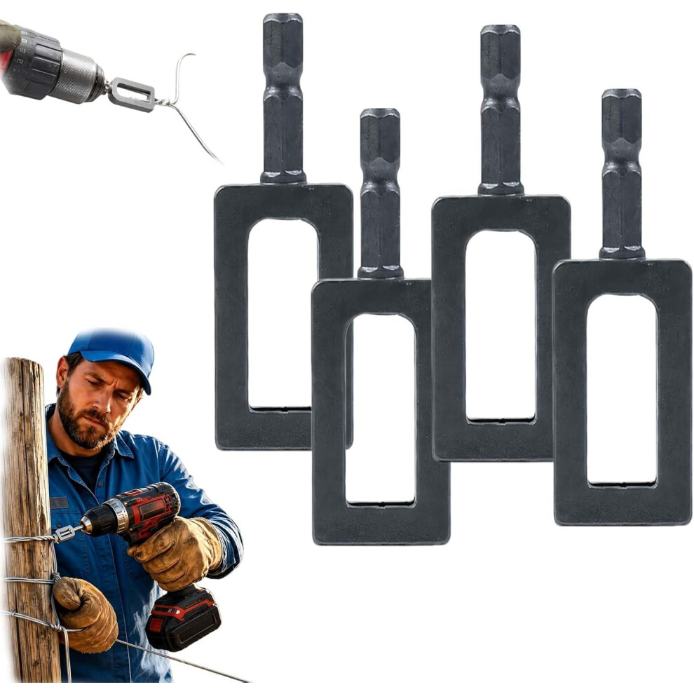(4Pcs A, -) 4/8Pcs Electric Drill Wire Twister, Fencing Rebar Tying A 5437706643036