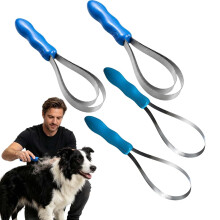 (4mix, -) Dual Sided Shedding Blade, 2-in-1 Stainless Steel Pet Brush 4b