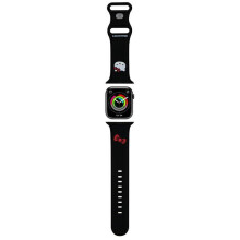 Apple Watch szíj 42 mm Hello Kitty szilikon fekete