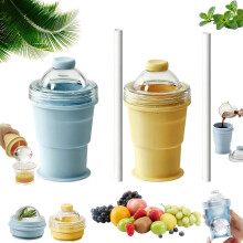 (2 mix, -) 2026 2-in-1 Faltbare Eisbecherform, Mix, 4 Stück, Silikon, Strohhalm, Deckel, Reise, Whiskey, Cocktail, Eis