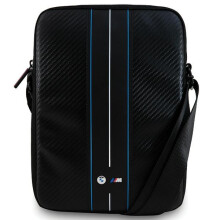 Étui pour tablette BMW 8" Noir Carbone Rayures Bleues