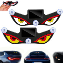 (2pcs B, -) 4pcs Solar Demon Eye LED Car Light, Vibration Neon Decor