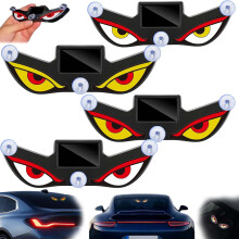(4pcs, -) 4pcs Solar Demon Eye LED Car Light, Vibration Neon Decor
