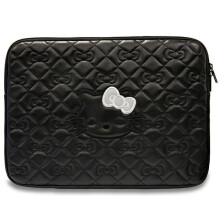 Hello Kitty cipzáras, steppelt fekete 14"-es laptoptok