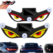 (2pcs C, -) 4pcs Solar Demon Eye LED Car Light, Vibration Neon Decor