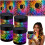 (4 Colored Light, -) Solar Mandala Projector Wall Light, IP65 Waterproof 4 Warm Light 1