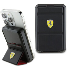 Batería externa inalámbrica Ferrari de 15 W y 10000 mAh con MagSafe, color negro.