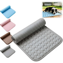 (gray M: Up to 15 lbs, -) 2026 Hunde Kühlmatte, Eisseide, Selbstkühlend, Waschbar, Faltbar, Extra Groß, Blau, XL, Haustier, Sommer, Kühlung
