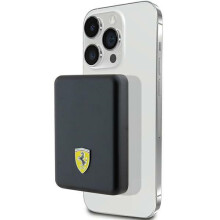 Batería externa para iPhone Ferrari 15W con logo metálico MagSafe negra