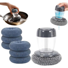 (1 Handle, 6 Brush Heads, -) Soap Dispensing Dish Brush, 3 Handle 12Brush Heads Kitchen
