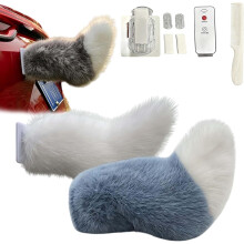 (2pcs C, -) Remote Control Electric Cat Tail, Rechargeable Car Trunk Decor #e