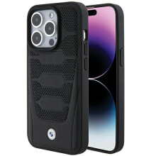iPhone 15 Pro Max BMW Lederhülle Schwarz