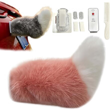 (#D, -) Remote Control Electric Cat Tail, Rechargeable Car Trunk Decor #e
