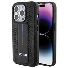 iPhone 15 Pro BMW Grip Stand Case Schwarz