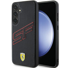 Funda para Samsung Galaxy S24 Ferrari, carcasa rígida perforada negra
