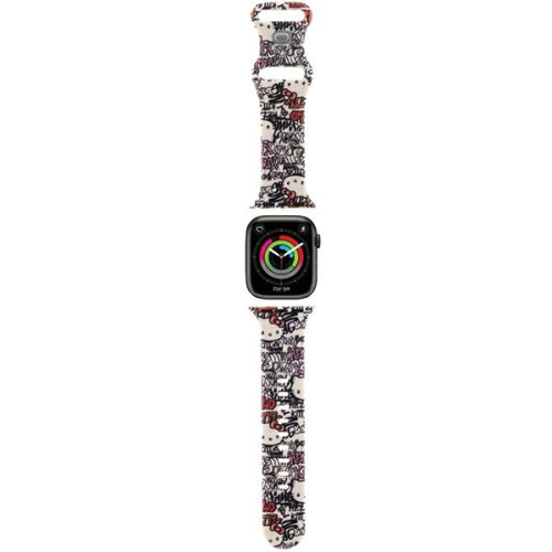 Hello Kitty Apple Watch-rem 38 mm Hello Kitty silikone graffiti beige