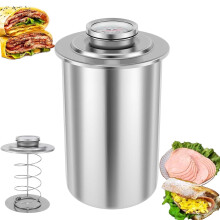 (1 pc, -) Presse jambon, acier, thermomètre