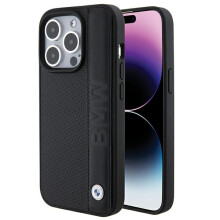 iPhone 15 Pro Max BMW Lederhülle Schwarz