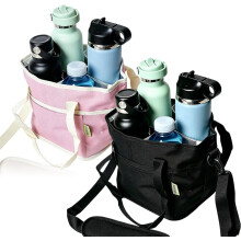 (Pink+Black, -) Bolsa portabebidas 4 unidades, rosa