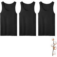 (B+b+b, X-Large) 2026 Herren Tanktop, 3er, Ultra-Soft, Baumwolle, Fitted, Sport, Fitness, Basic, Unterhemd, Freizeit, Training