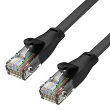 Patchkabel UNITEK C1813GBK Cat.6 Flad, UTP, RJ45, 10m