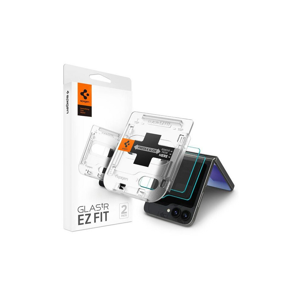 Spigen Glass tR EZ Fit Cover 2 Pack - Samsung Galaxy Z Flip67 FE - Image 6